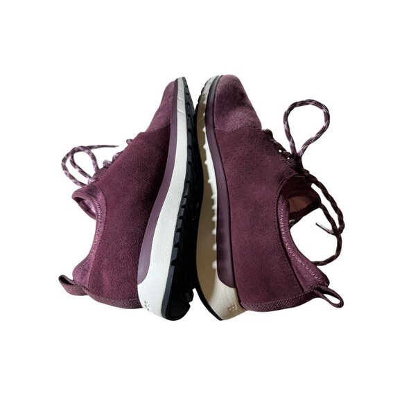 Roots Woman size 8 Burgundy Sneakers Shoes Lace Up - Picture 4 of 6